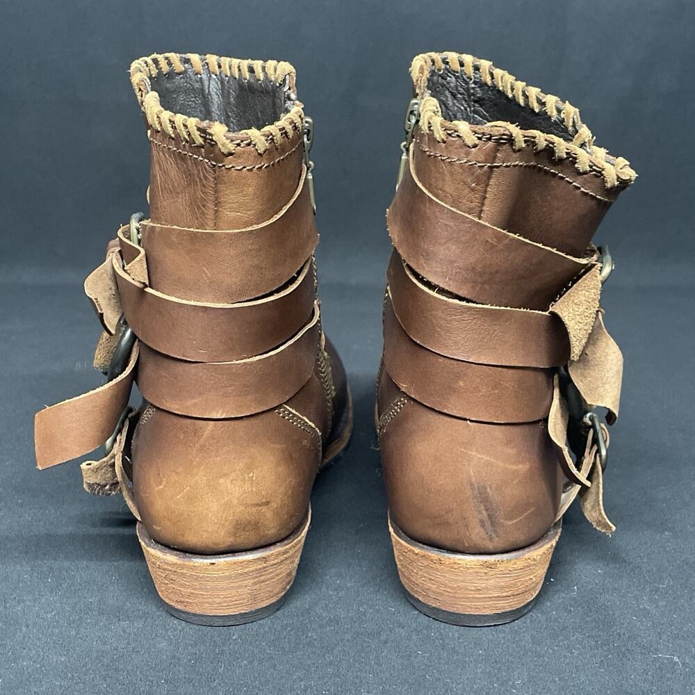 Liberty Black Womens 8.5 Ankle Boots Brown Leather LB711354 Soles Need Repair - Picture 4 of 14